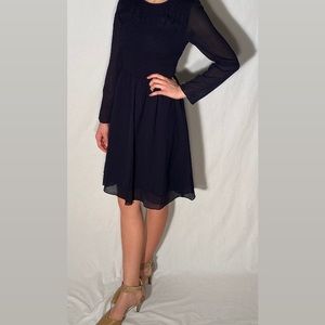 Navy Blue Club Monaco long sleeve dress